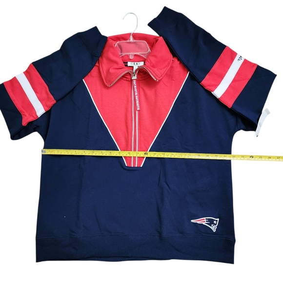 New NFL Football New England Patriots Womens Half Zip Sweater XL New With Tags - Picture 5 of 11